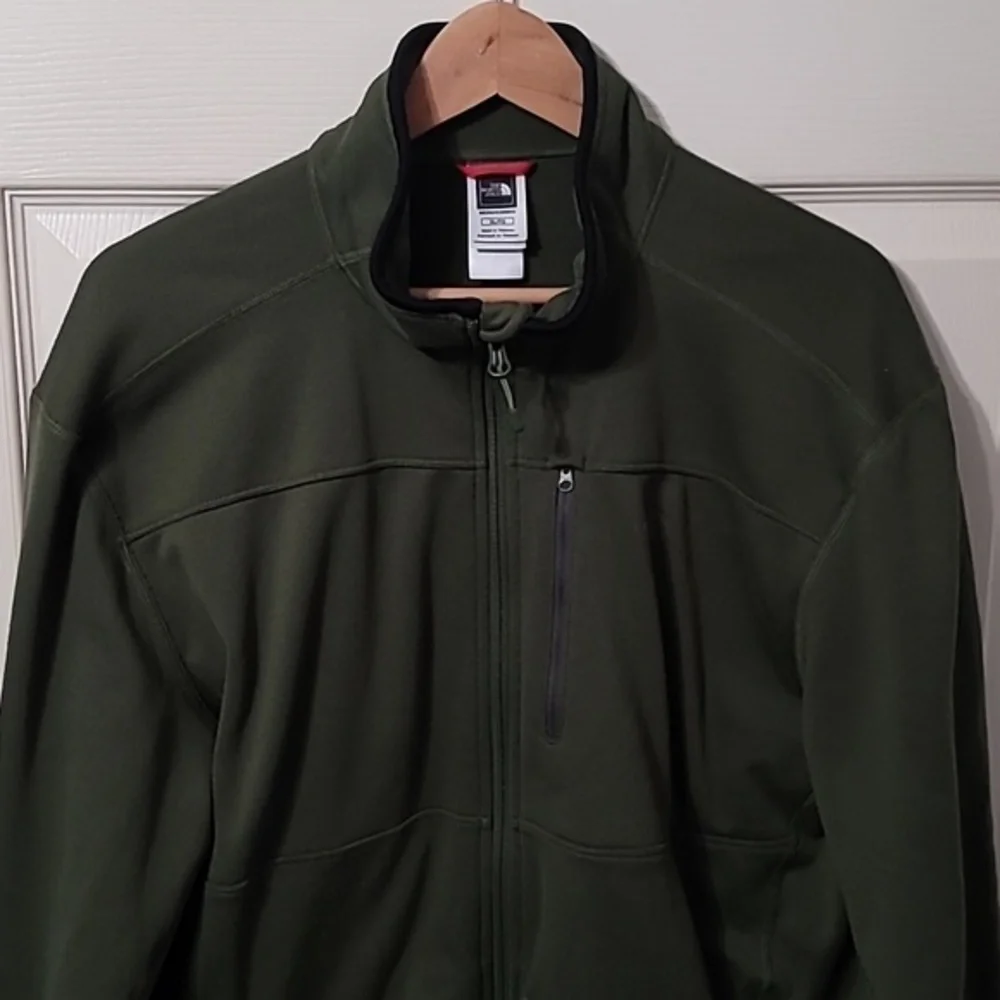 The North Face Vapor Wick Hunter Green Full Zip Fleece Jacket Men's XL‎